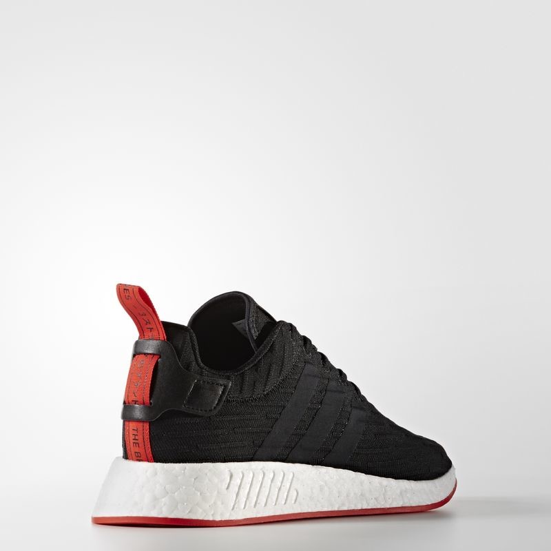 Adidas nmd r2 primeknit black clearance red